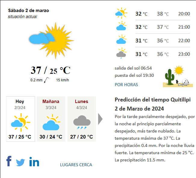 Tiempo Quitilipi Argentina Hoy actual predicci n del tiempo